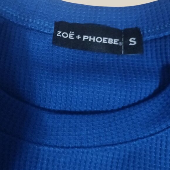 Zoe + Phoebe Women Waffle Knit -shirt size Small - Picture 4 of 9